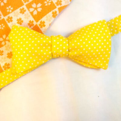 Yellow Polka Dots Bow Tie