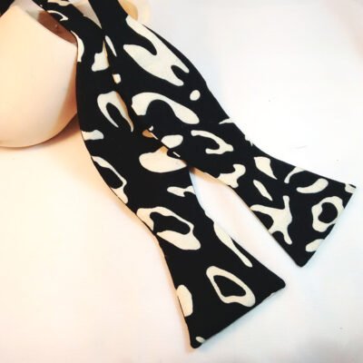 Black Abstract Bow Tie