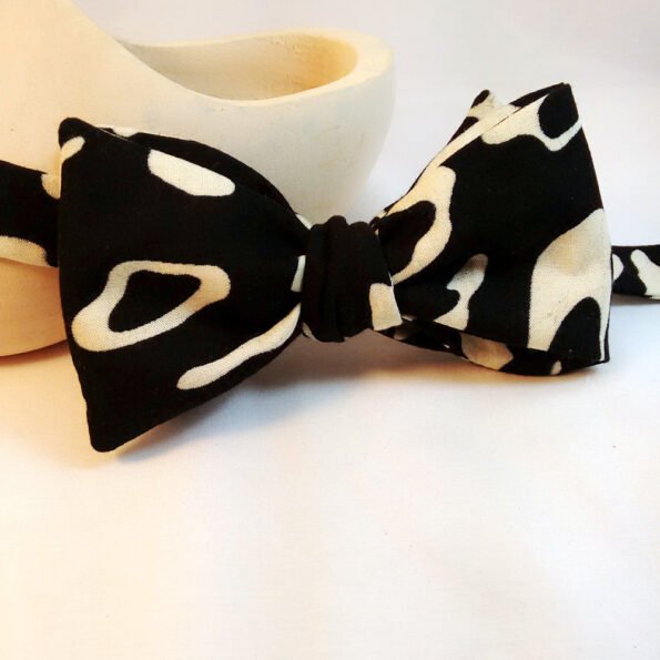 Black Abstract Bow Tie
