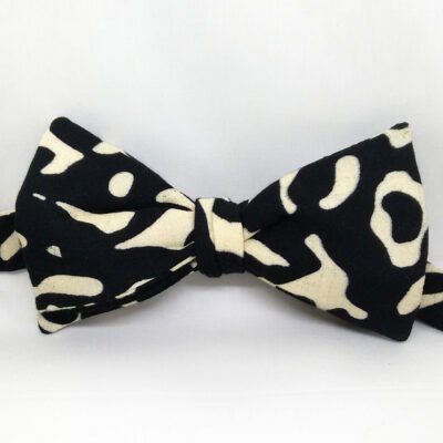 Black Abstract Bow Tie