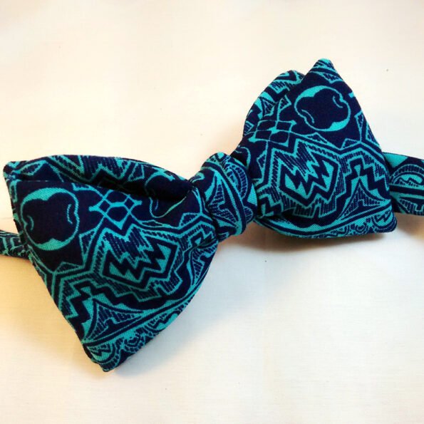 Blue Tribal Bow Tie