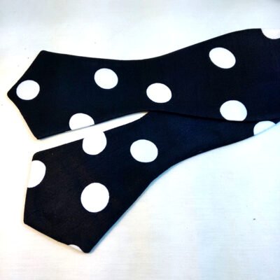 Diamond Navy Polka Dot Bow Tie