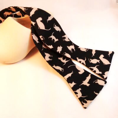 Cat Print Bow Tie