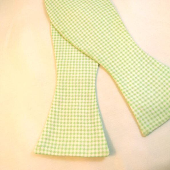 Green Gingham Bow Tie