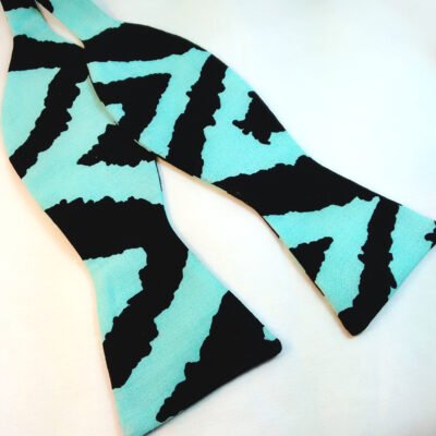 Green Chevron Bow Tie