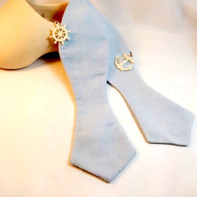Diamond Suede Bow Tie