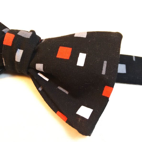 Abstract Square Print Bow Tie
