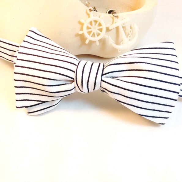 Nautical Stripe Bow Tie