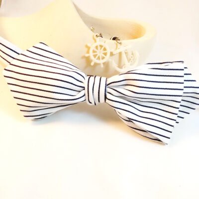 Nautical Stripe Diamond Bow Tie